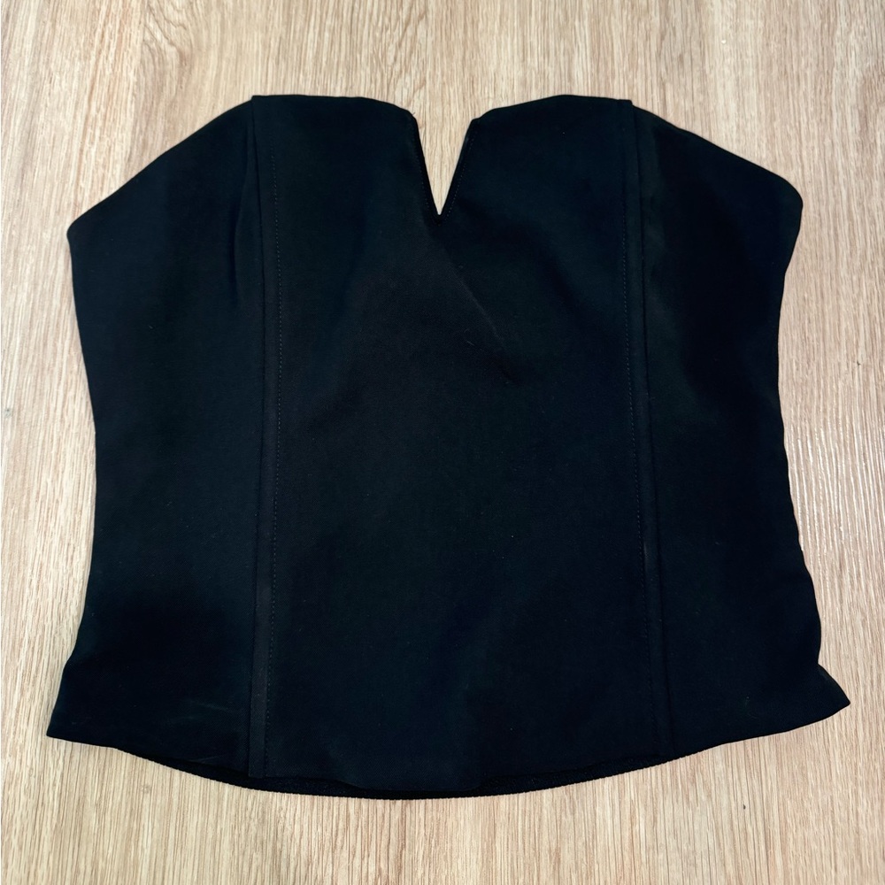 TCEC Black strapless dressy top size small